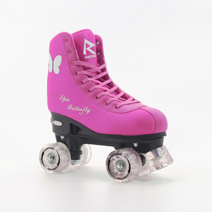Klassische verstellbare Roller Skate rosa Farbe